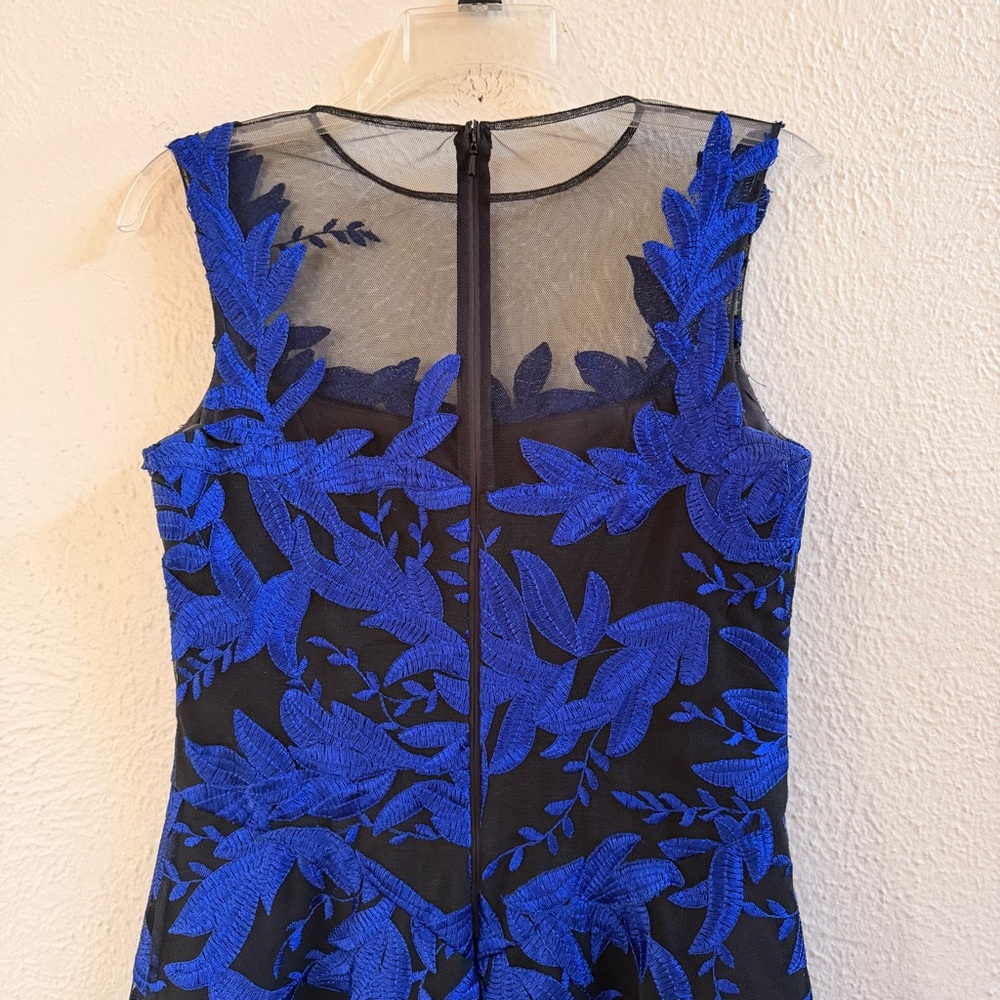 Mariel black with royal blue embroidered dress - Picture 9 of 12
